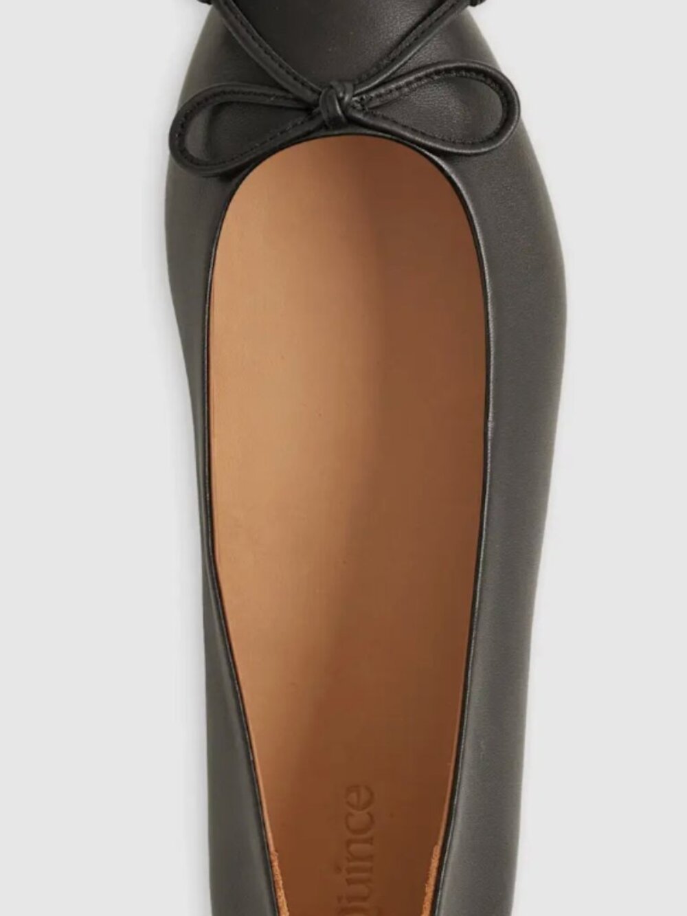 Quince Italian Leather Ballet Flat Black Size 8 - Picture 6 of 6
